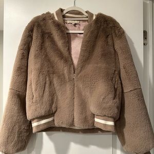 Dance & Marvel Faux Fur Bomber